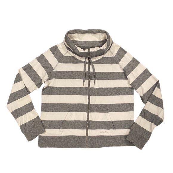 Calvin Klein Tops - Calvin Klein Performance Zip Sweatshirt Women’s XL Quick Dry Funnel Cowl Neck